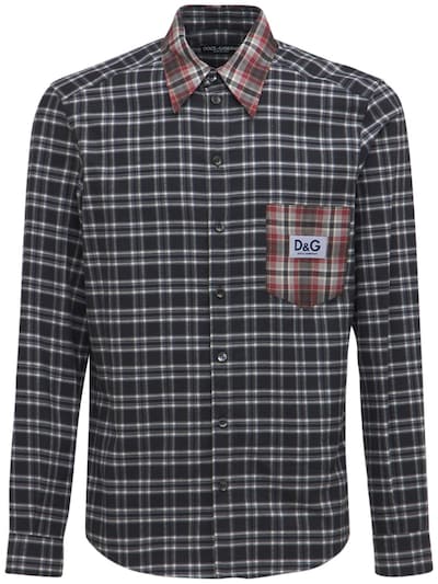 dolce and gabbana plaid shirt