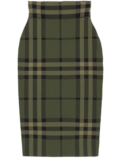 burberry plaid pencil skirt