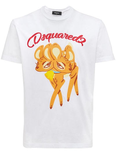 Dsquared2 - Bambi コットンジャージーtシャツ - ホワイト | Luisaviaroma