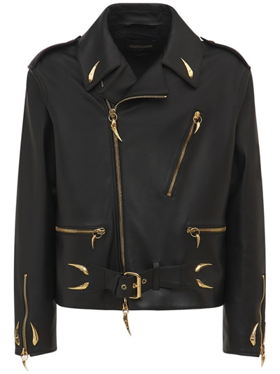 roberto cavalli leather jacket