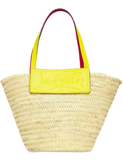 louboutin straw bag