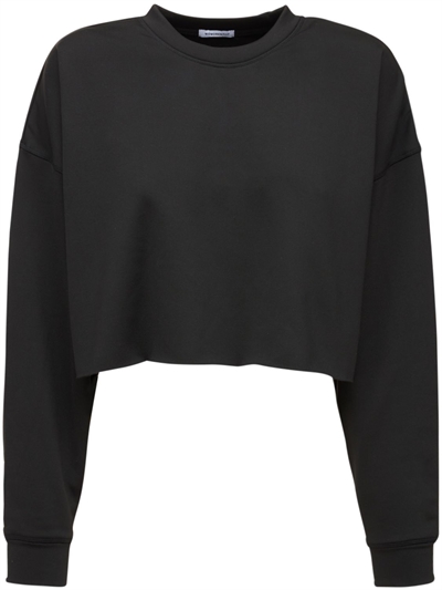 black crop pullover