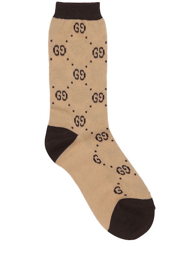 Gucci - cotton blend knit socks - | Luisaviaroma