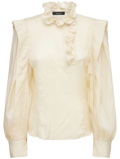 Isabel Marant - Chadra tussar silk blouse - | Luisaviaroma