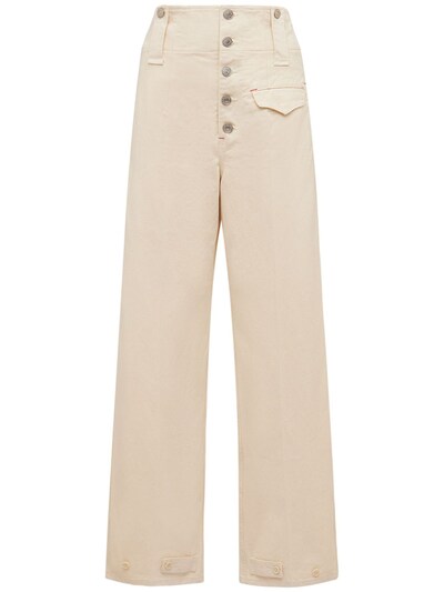 Isabel Marant - Darlena tailored cotton workwear pants - Ecru ...