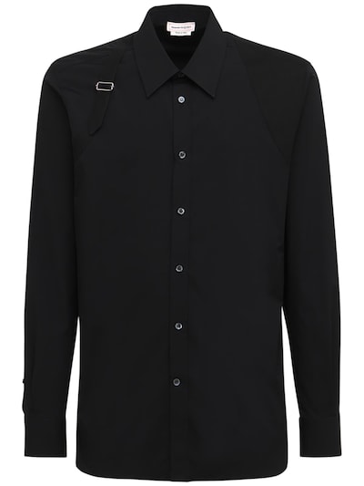 Alexander McQueen - Stretch cotton shirt - Black | Luisaviaroma