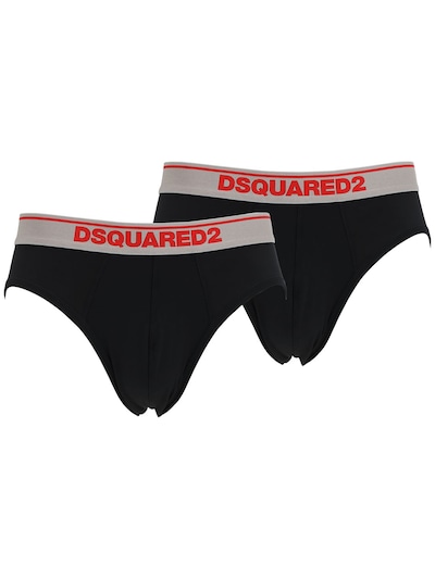 Dsquared2 Underwear - Pack of 2 logo modal jersey briefs - Black ...