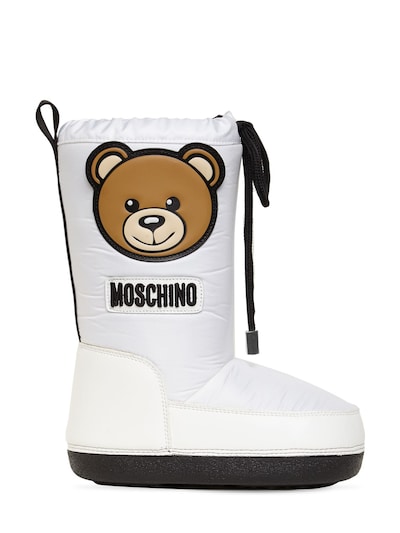 winter boots with bear logo