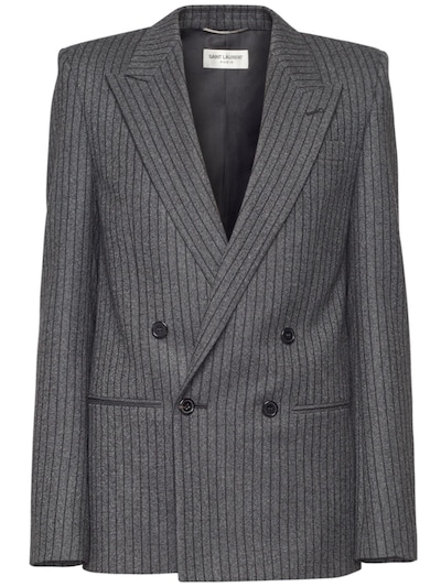 saint laurent striped blazer