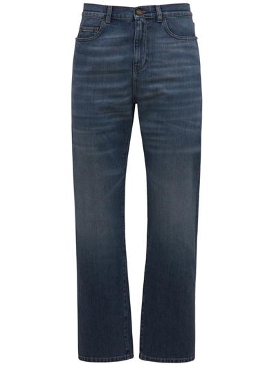 Saint Laurent - Jeans rectos authentic de denim - Azul | Luisaviaroma