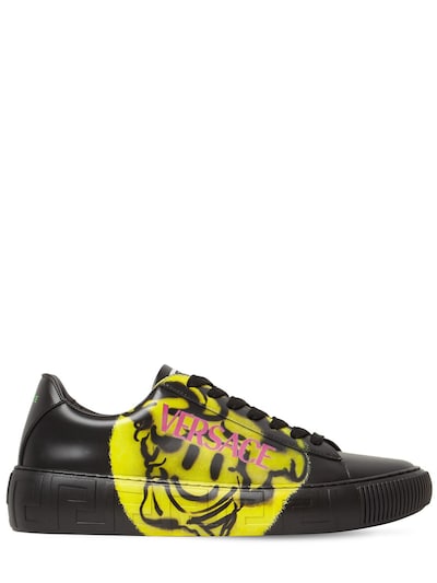 versace medusa leather sneakers