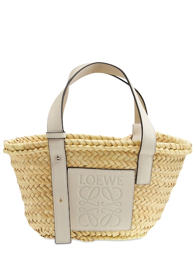 Small anagram woven straw basket bag - Loewe - Women | Luisaviaroma
