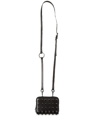 Ruthenio studs leather crossbody bag - Valentino Garavani - Men