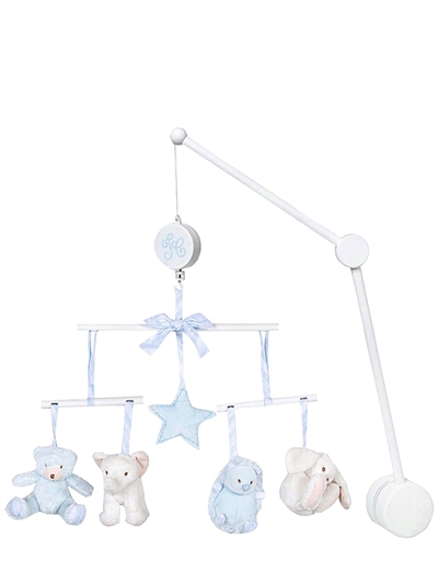 Tartine Et Chocolat Wooden Musical Crib Mobile Light Blue Luisaviaroma