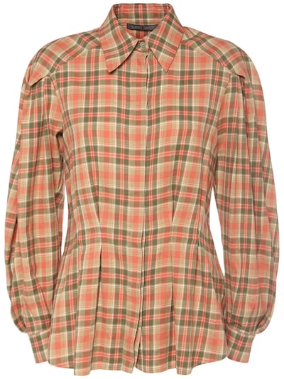 Turbulens Gemme Ups Alberta Ferretti - Tartan flannel shirt - Multicolor | Luisaviaroma