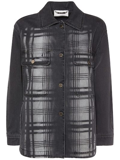 Alberta Ferretti - Cotton denim shirt jacket - Black/Grey | Luisaviaroma
