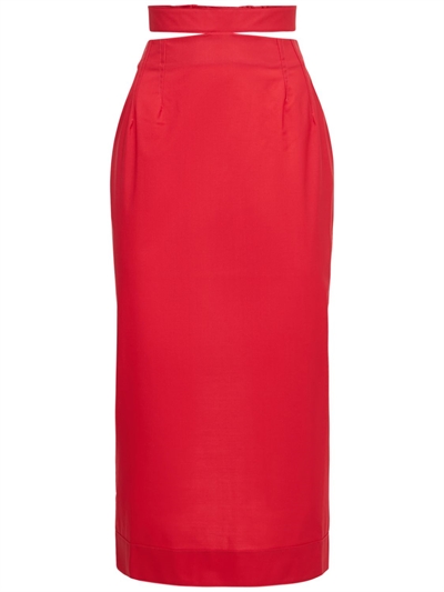 La jupe valerie stretch wool midi skirt 