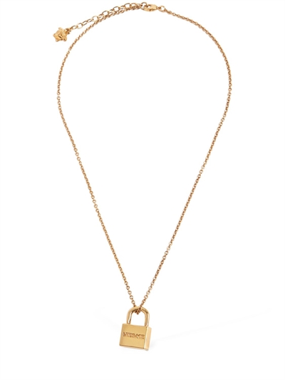 Versace - Logo padlock necklace - Gold 