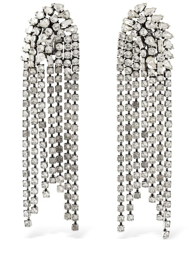 saint laurent crystal earrings