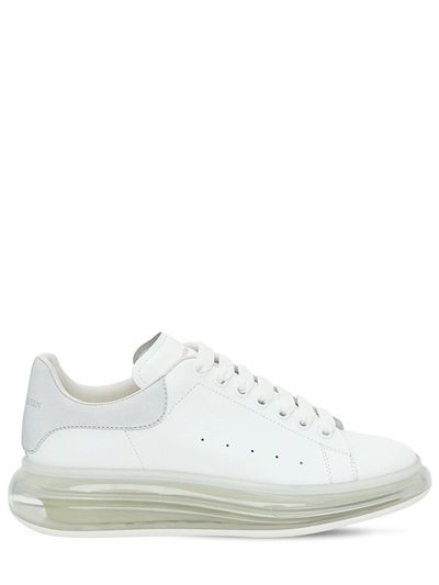 Alexander McQueen - 45mm air reflect leather sneakers - White/Silver |  Luisaviaroma