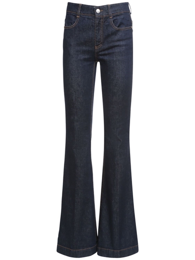 Flared strech cotton denim jeans 