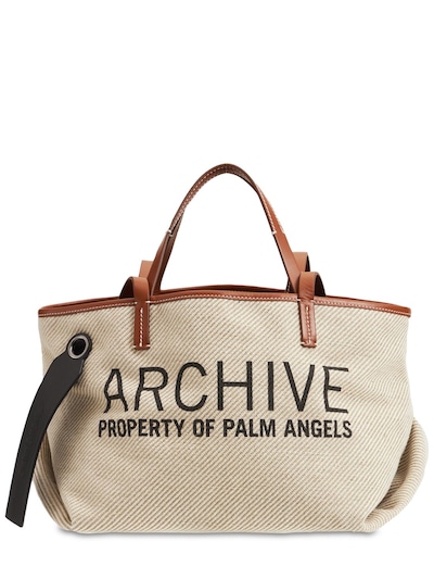Palm Angels Umhängetasche „m archive cabas“ Off WhiteBlk | Luisaviaroma