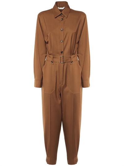 Max Mara - Dakar belted wool jumpsuit 