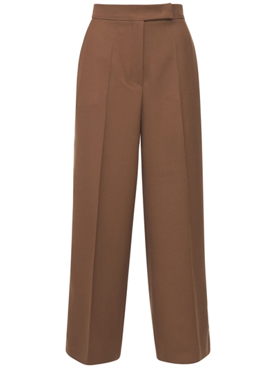 Max Mara - Wool canvas cropped wide leg 