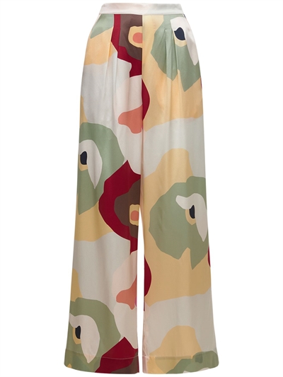 Eres - Pantaloni larghi in seta stampata - Multicolore | Luisaviaroma