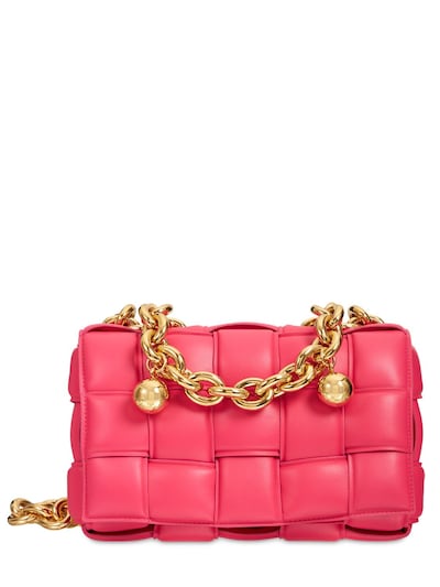 Bottega Veneta The Chain Cassette Suede Shoulder Bag Lollipop N Luisaviaroma