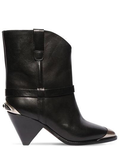 Isabel Marant - Stivali bassi “limza” in pelle 75mm - Nero | Luisaviaroma