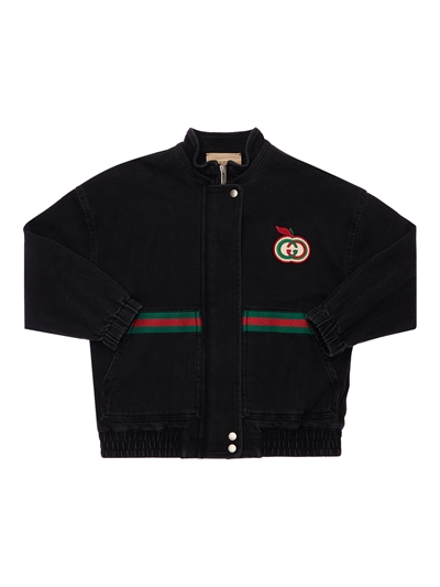 gucci denim jacket black