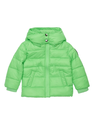 neon green puffer jacket