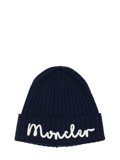 moncler navy beanie