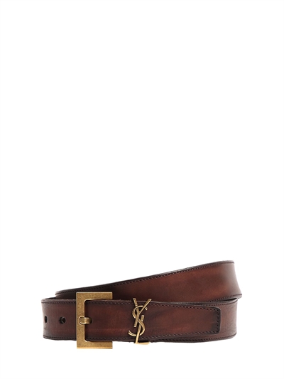 Saint Laurent - 30mm monogram leather 