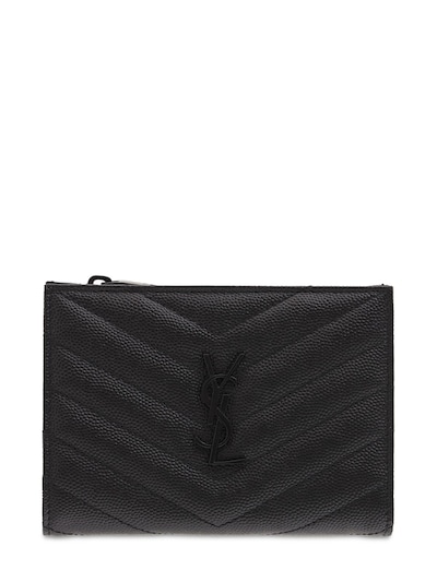 Saint Laurent - Monogram leather bifold wallet - Black | Luisaviaroma