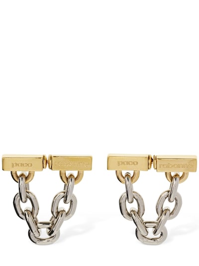 Paco Rabanne - Xl link chain earrings - Gold/Silver | Luisaviaroma
