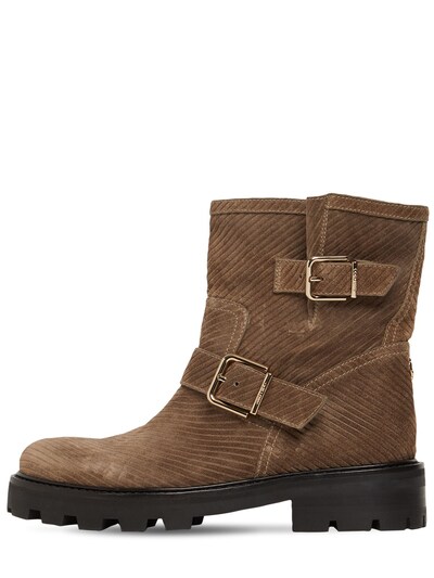 jimmy choo suede biker boots