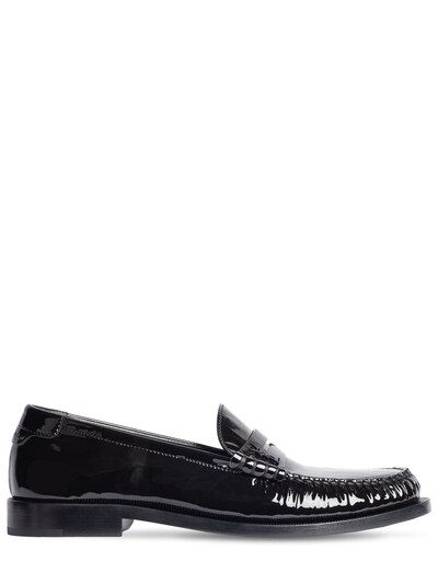 Saint Laurent - 15mm le loafer patent leather moccasins - Black |  Luisaviaroma