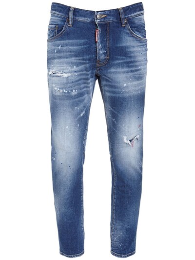 Dsquared2 - 16cm skater cotton denim jeans - | Luisaviaroma