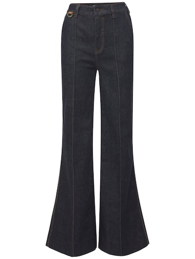 Zimmermann - Cotton denim flare jeans - | Luisaviaroma