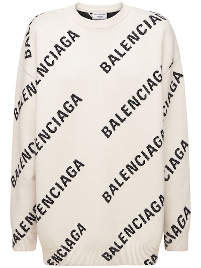 gødning lyd Reorganisere Logo cotton crewneck sweatshirt - Balenciaga - Women | Luisaviaroma