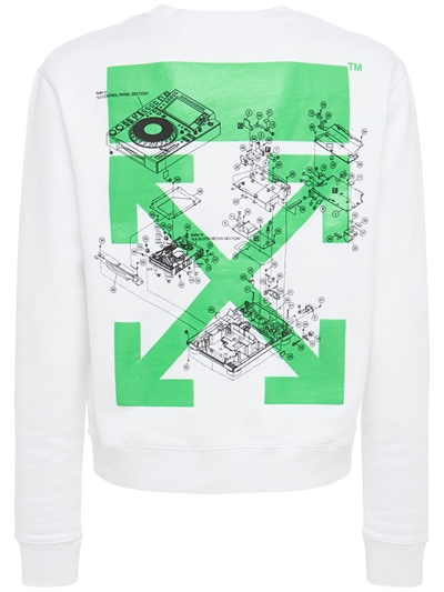 off white green sweatshirt