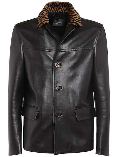 versace leather jacket