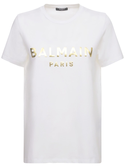 Balmain - Metallic logo organic cotton 
