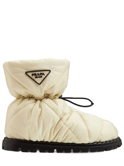Prada - 20mm blow padded nylon snow boots - Ivory | Luisaviaroma