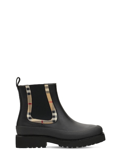 burberry boots leather