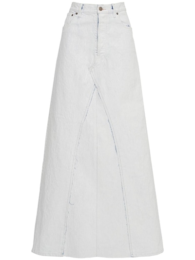 white jean maxi skirt