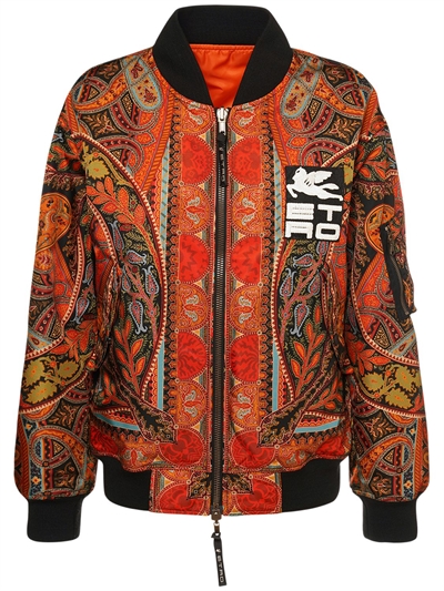 reversible twill bomber jacket