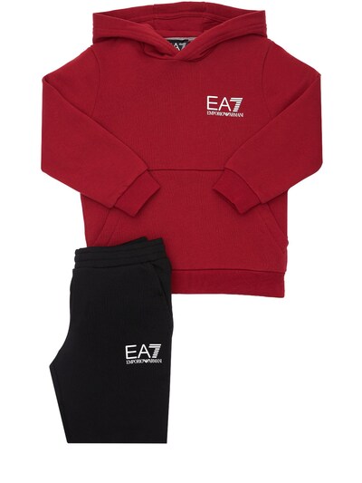 ea7 red hoodie